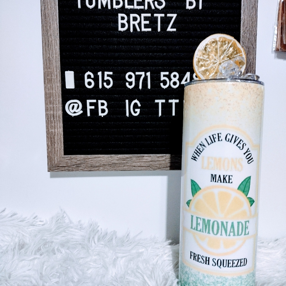 Lemonade Ice topper tumbler